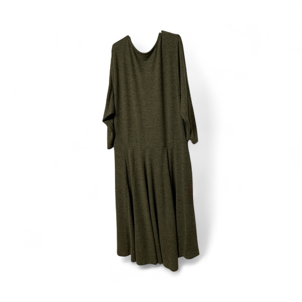 Torrid size one (1) Super Soft high-low green dress - Picture 2 of 5
